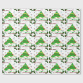 Papier Cadeau Arbre de Noël & Snowmen - (Plat)