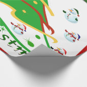 Papier Cadeau Arbre de Noël & Snowmen - (Coin)