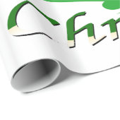 Papier Cadeau Arbre de Noël & Snowmen - (Coin rond)