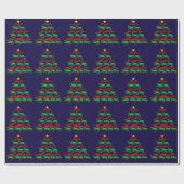 Papier Cadeau Arbre de Noël unique d'art d'alligator d'amusement (Plat)