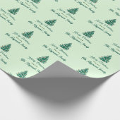 Papier Cadeau Arbre de Noël vert (Coin)