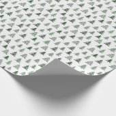 Papier Cadeau Arbre de Noël vert rustique moderne (Coin)