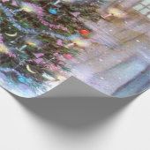 Papier Cadeau Arbre de Noël Vintage (Coin)