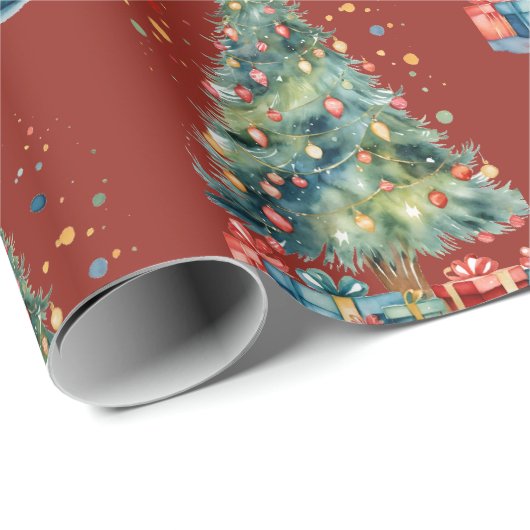 Papier Cadeau Arbre de Noël Waterton (Coin rond)