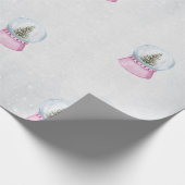 Papier Cadeau Arbre de pin aquarelle,Globe (Coin)