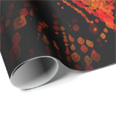 Papier Cadeau Arbre de vie de Phoenix (Coin rond)