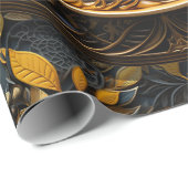 Papier Cadeau Arbre de vie et connaissance sacrée Viking (Coin rond)