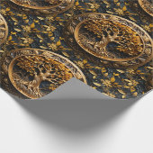 Papier Cadeau Arbre de vie et connaissance sacrée Viking (Coin)