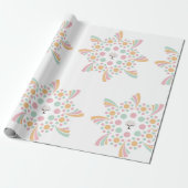 Papier Cadeau Arbre de Vie Mandala Pastel (Déroulé)