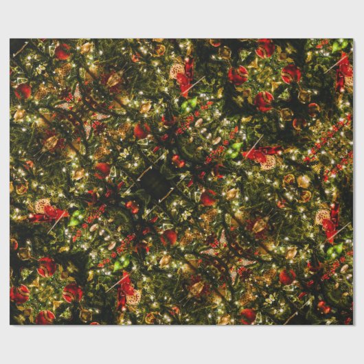 Papier Cadeau Arbre décoré (Plat)