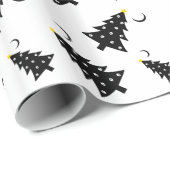 Papier Cadeau Arbre déplaisant de Noël (Coin rond)