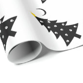 Papier Cadeau Arbre déplaisant de Noël (Coin rond)