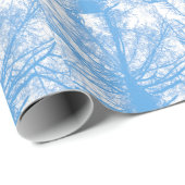 PAPIER CADEAU ARBRE D'HIVER (Coin rond)