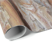 Papier Cadeau Arbre écorce automne Motifs d'automne (Coin rond)