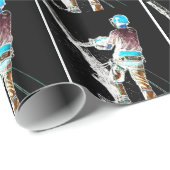 Papier Cadeau Arbre électrique chirurgien Arboriste de noël prés (Coin rond)