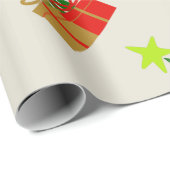 Papier Cadeau Arbre et cadeau de Noël de la Louisiane Fleur De (Coin rond)