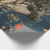 Papier Cadeau Arbre et fleurs de la lune (Coin)