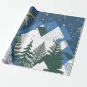 Papier Cadeau Arbre forestier moderne Abstrait (Déroulé)