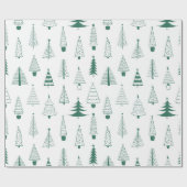 Papier Cadeau Arbre moderne de Noël (Plat)