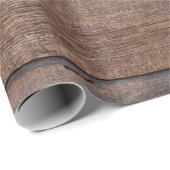 Papier Cadeau Arbre planches arrière - plan rustique (Coin rond)