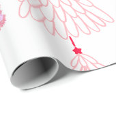 Papier Cadeau Arbre rose (Coin rond)