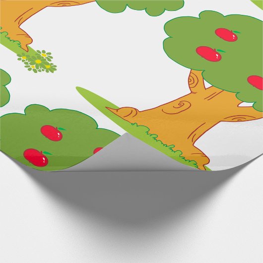 Papier Cadeau Arbre rouge