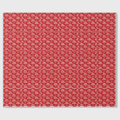 Papier Cadeau Arbre rouge moderne Petit Motif Joyeux Noël (Plat)