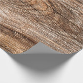 Papier Cadeau Arbre texture bois massif brut (Coin)