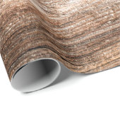 Papier Cadeau Arbre texture bois massif brut (Coin rond)
