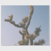 PAPIER CADEAU ARBRE VERT ET BROWN SOUS LE CIEL BLEU (Plat)