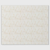 Papier Cadeau Arbres Abstraits de Noël Or Moderne Chic (Plat)