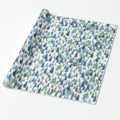 Papier Cadeau Arbres aquarelles (Déroulé)