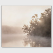 PAPIER CADEAU ARBRES AVEC BROUILLARD (Plat)