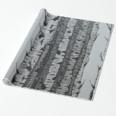 Papier Cadeau Arbres de bouleau (Déroulé)