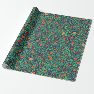 Papier Cadeau Arbres de jardin fruitiers riches couronne - trans