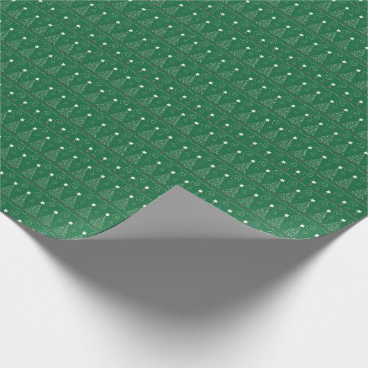 Papier Cadeau Arbres de Noël (Coin)