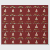 Papier Cadeau Arbres de Noël (Plat)