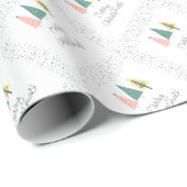 Papier Cadeau Arbres de Noël (Coin rond)