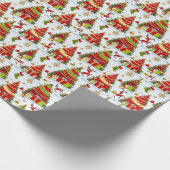 Papier Cadeau Arbres de Noël (Coin)
