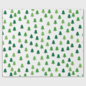 Papier Cadeau Arbres de Noël (Plat)