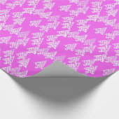 Papier Cadeau Arbres de Noël à fleurs modernes - orchidée rose (Coin)