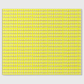 Papier Cadeau Arbres de Noël blancs Papier à envelopper Jaune (Plat)