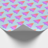 Papier Cadeau Arbres de Noël colorés (Coin)