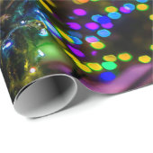 Papier Cadeau Arbres De Noël Dans La Rue (Coin rond)