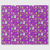 Papier Cadeau Arbres de Noël Enveloppement Papier Souris Fromage (Plat)