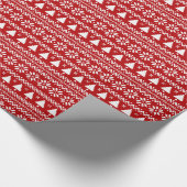 Papier Cadeau Arbres de Noël et flocons de neige moches (Coin)