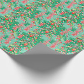 Papier Cadeau Arbres de Noël et ornements de Palm Beach (Coin)