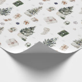 Papier Cadeau Arbres de Noël et présentations (Coin)