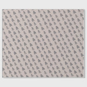 Papier Cadeau Arbres de Noël gris élégant enveloppant papier (Plat)