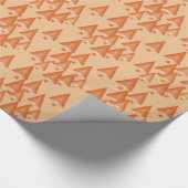 Papier Cadeau Arbres de Noël métalliques modernes - or rose (Coin)